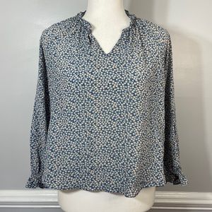 Madewell Silk Poet Top in Bitsy Floral